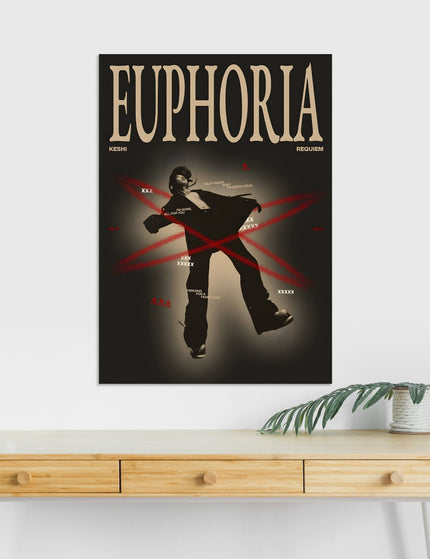 Euphoria Aesthetic Poster | Dark Indie Music Wall Art Lazywalls