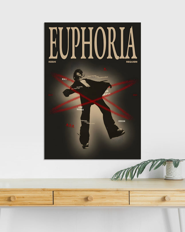 Euphoria Aesthetic Poster | Dark Indie Music Wall Art Lazywalls