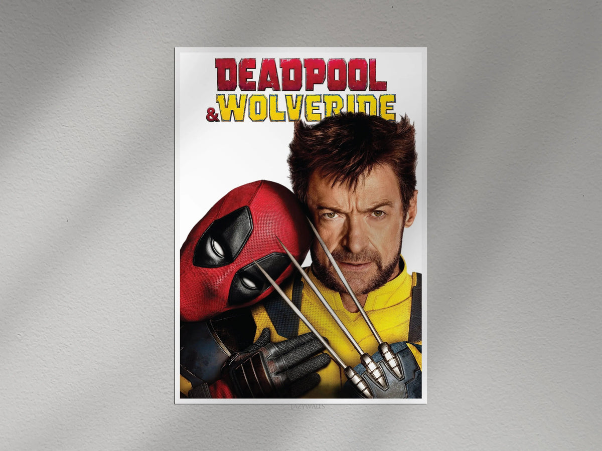 Deadpool & Wolverine Face-Off Marvel Wall Poster | Superhero Movie Wall Art Lazywalls