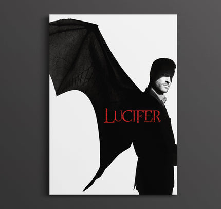 Lucifer Wings Poster | Dark TV Series Devil Wall Art Print Lazywalls