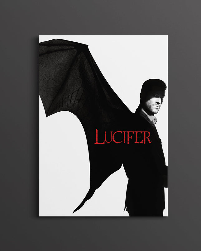 Lucifer Wings Poster | Dark TV Series Devil Wall Art Print Lazywalls