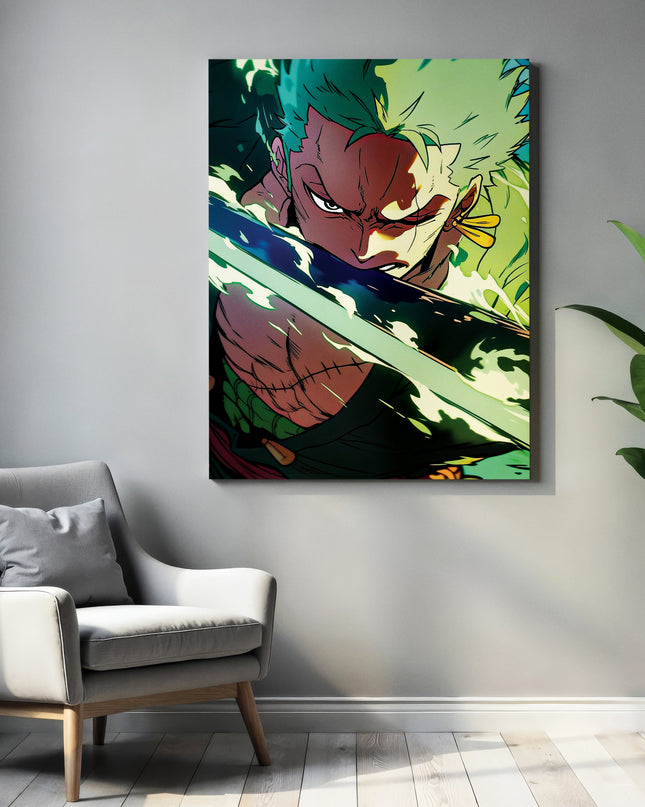 Roronoa Zoro One Piece Anime Poster | Zoro Sword Art Wall Decor Lazywalls