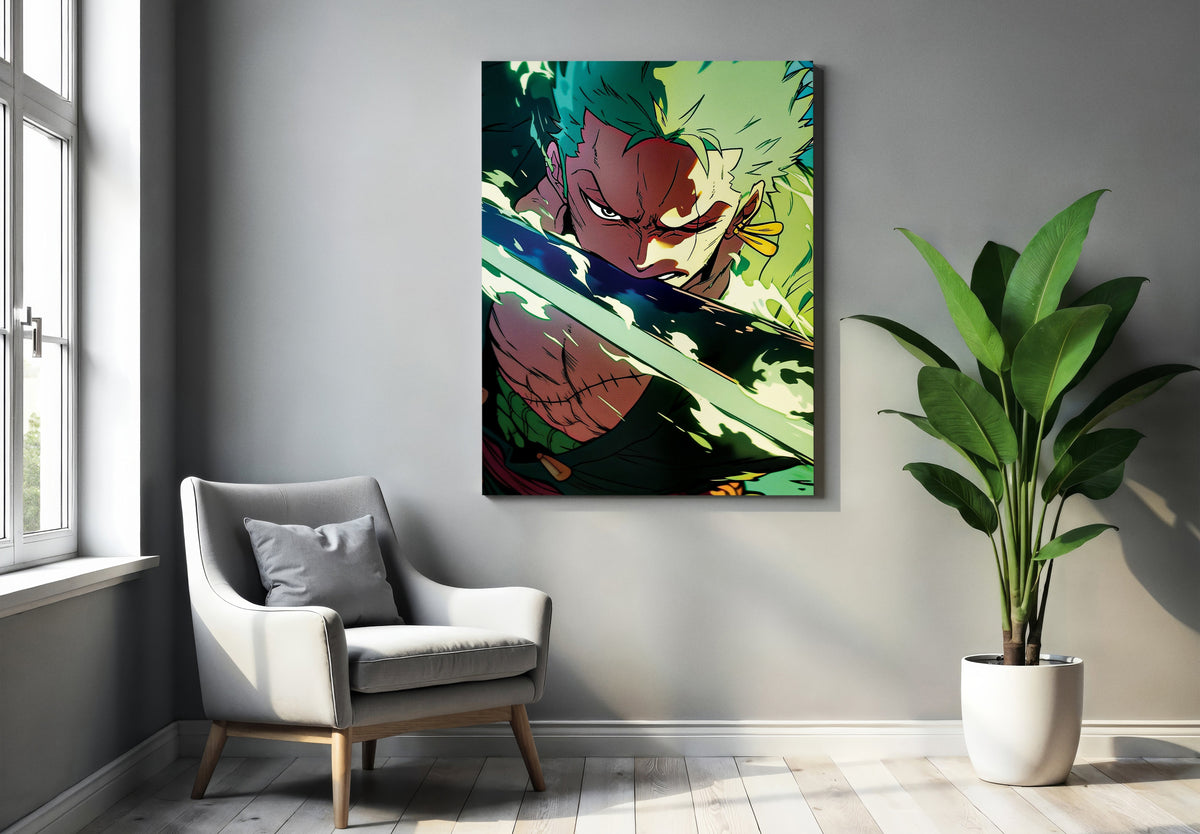Roronoa Zoro One Piece Anime Poster | Zoro Sword Art Wall Decor Lazywalls