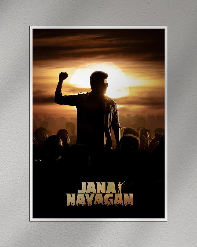 Jana Nayagan Thalapathy Vijay Sunset Poster – Tamil Movie Print Lazywalls