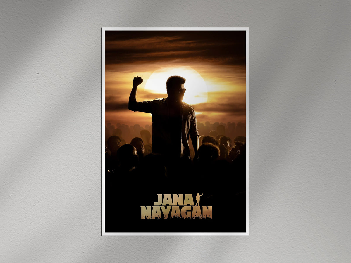 Jana Nayagan Thalapathy Vijay Sunset Poster – Tamil Movie Print Lazywalls