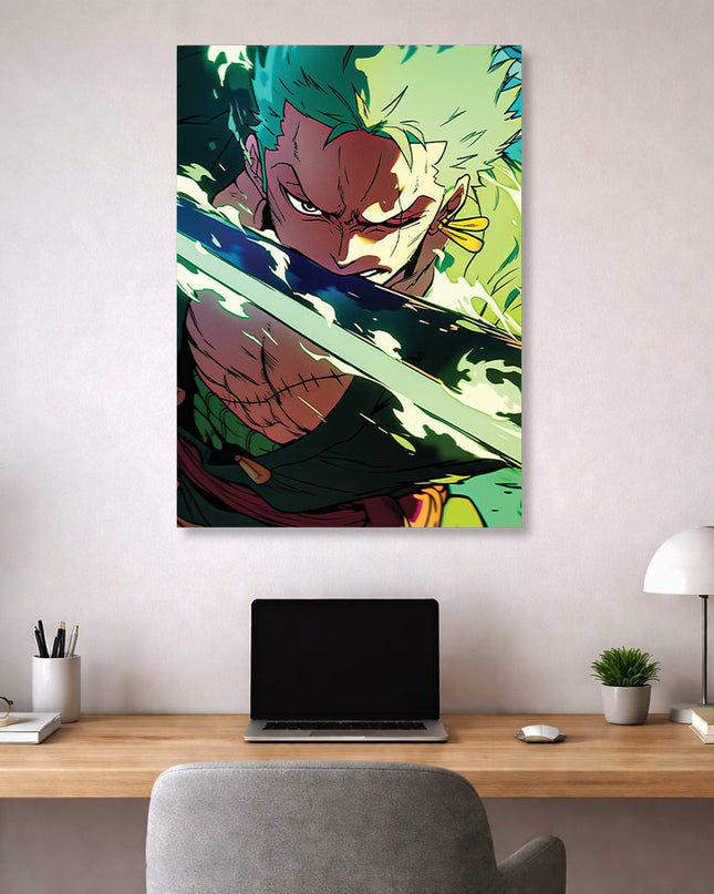 Roronoa Zoro One Piece Anime Poster | Zoro Sword Art Wall Decor Lazywalls