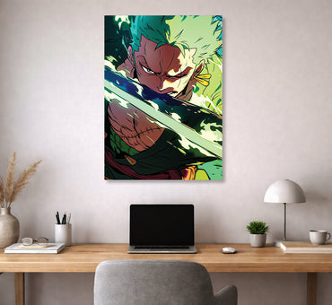 Roronoa Zoro One Piece Anime Poster | Zoro Sword Art Wall Decor Lazywalls
