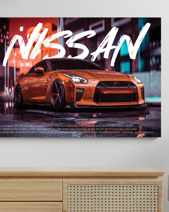 Nissan GT-R R35 Style Poster | Urban Night Wall Art Lazywalls
