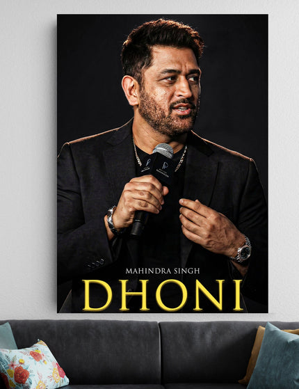MS Dhoni Portrait Poster | Mahendra Singh Dhoni Iconic Wall Art Lazywalls