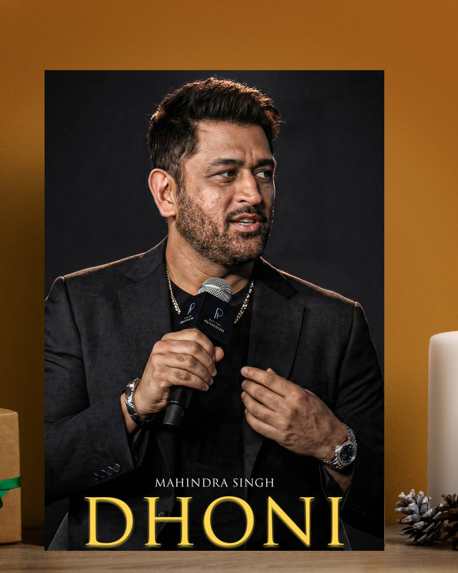 MS Dhoni Portrait Poster | Mahendra Singh Dhoni Iconic Wall Art Lazywalls