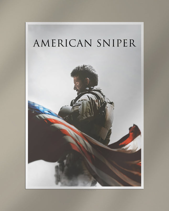American Sniper Inspired Wall Art Print | Military Tribute Poster Decor Lazywalls