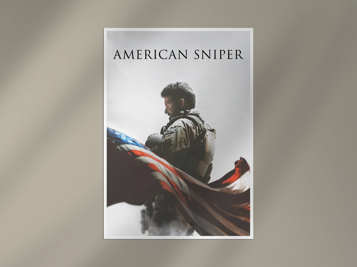 American Sniper Inspired Wall Art Print | Military Tribute Poster Decor Lazywalls