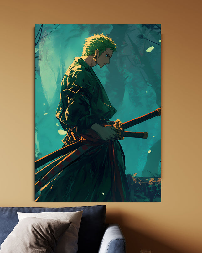 Roronoa Zoro Samurai Poster | One Piece Anime Wall Art Lazywalls