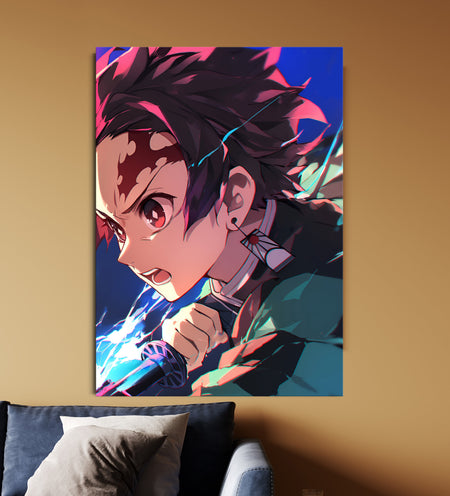 Tanjiro Kamado Water Breathing Poster | Demon Slayer Anime Wall Art Lazywalls