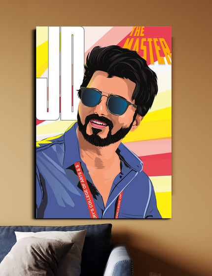 Thalapathy Vijay Master Poster | JD Character Tamil Movie Wall Art Lazywalls