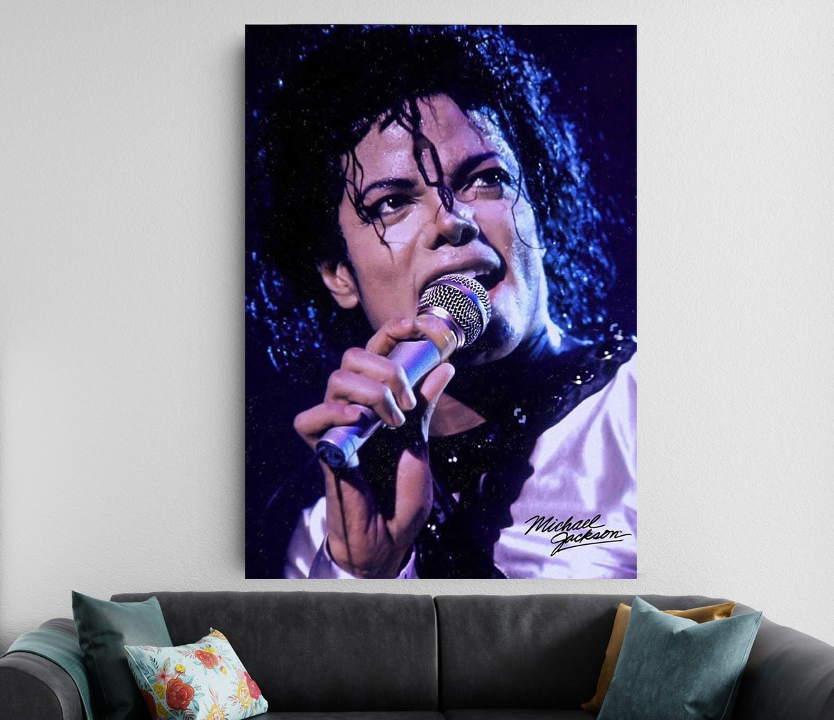 Michael Jackson Live Performance Poster | Signature MJ Wall Art Lazywalls