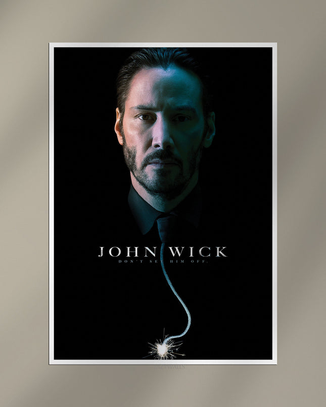 John Wick Poster | Minimalist Action Movie Wall Art Print Lazywalls