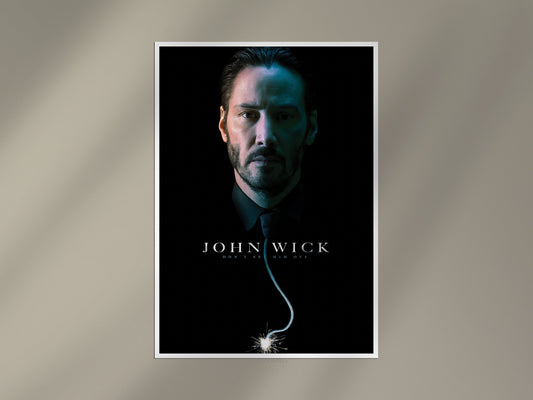John Wick Poster | Minimalist Action Movie Wall Art Print Lazywalls
