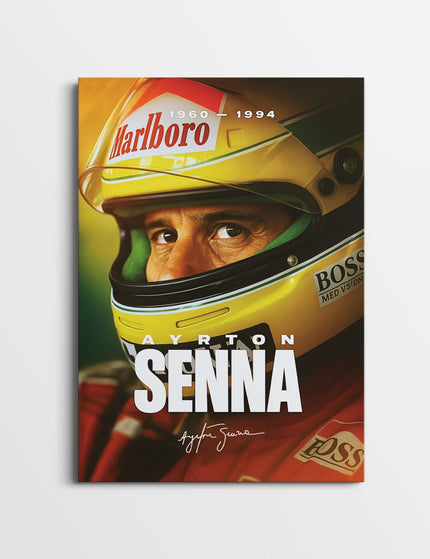 Ayrton Senna Tribute Poster (1960–1994) | Formula 1 Legend Wall Art Lazywalls