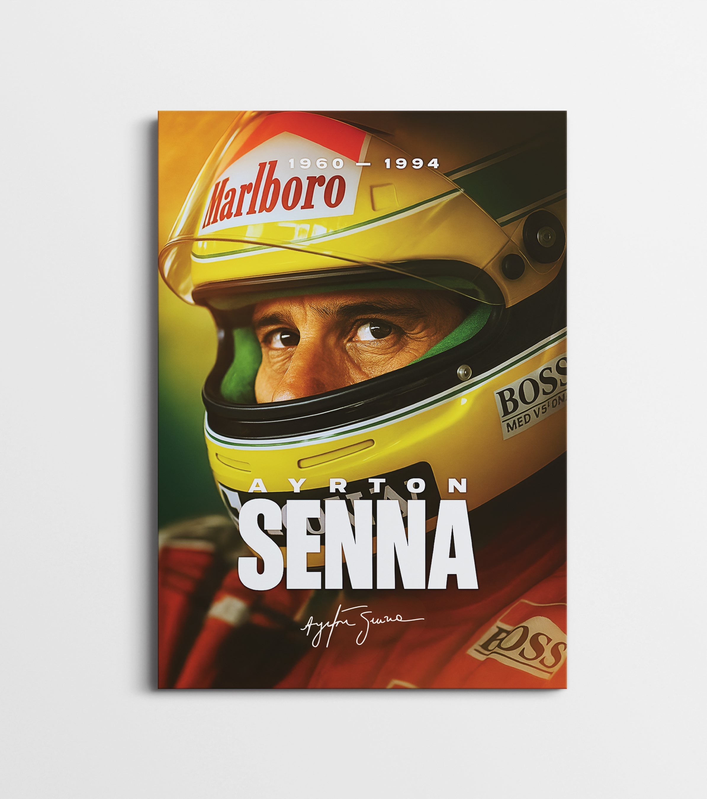 Ayrton Senna Tribute Poster (1960–1994) | Formula 1 Legend Wall Art Lazywalls