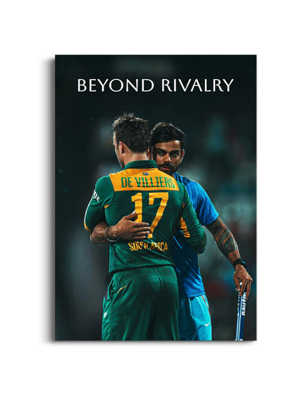 Virat Kohli & AB de Villiers Poster | Beyond Rivalry Cricket Wall Art Lazywalls
