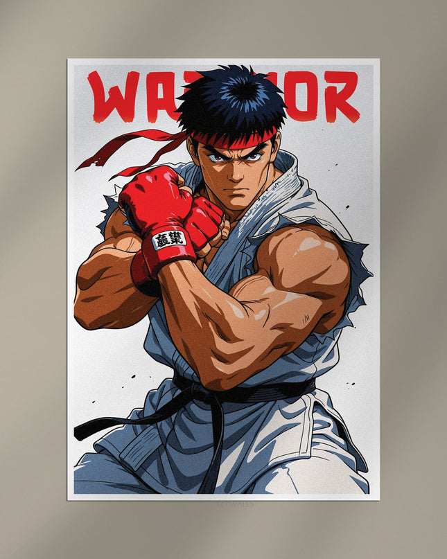 Ryu | Street Fighter Warrior Gaming Poster Art Lazywalls