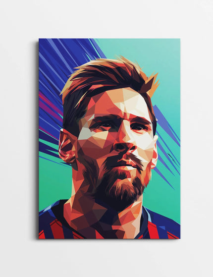 Lionel Messi Wall Poster | Geometric Football Wall Art Lazywalls