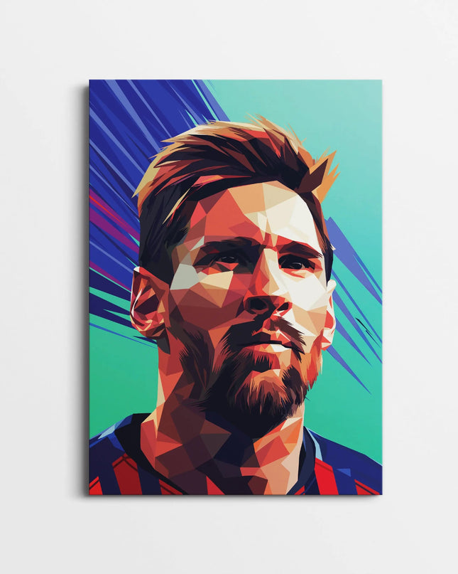 Lionel Messi Wall Poster | Geometric Football Wall Art Lazywalls