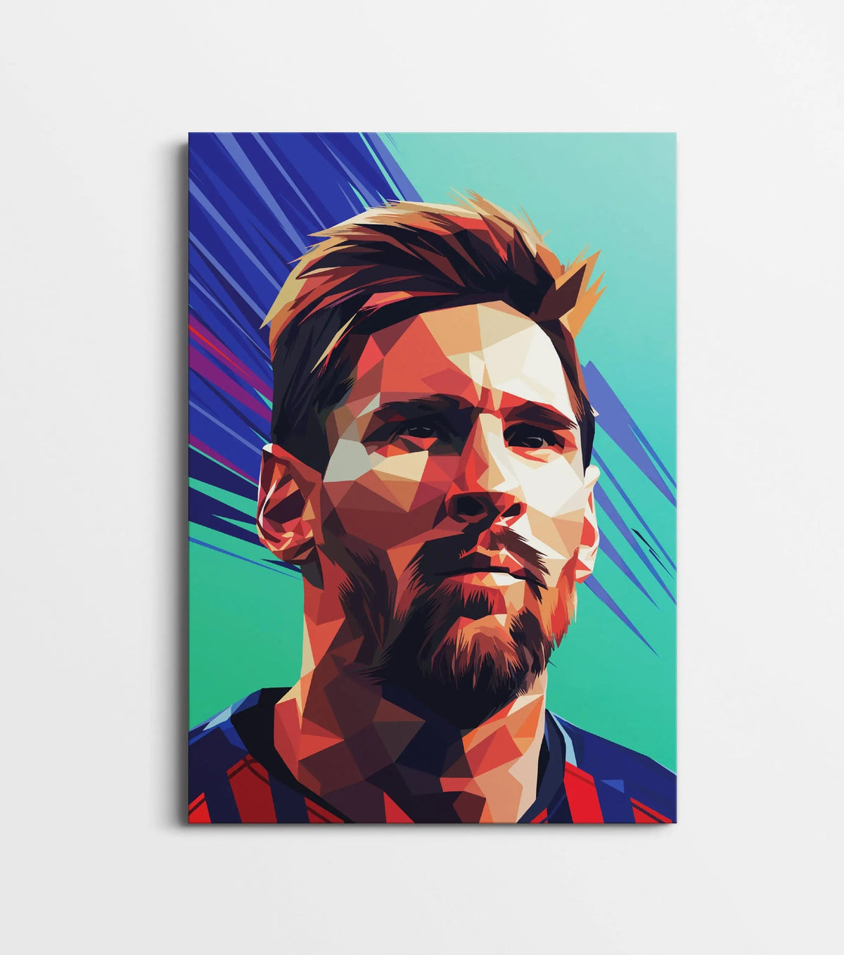 Lionel Messi Wall Poster | Geometric Football Wall Art Lazywalls
