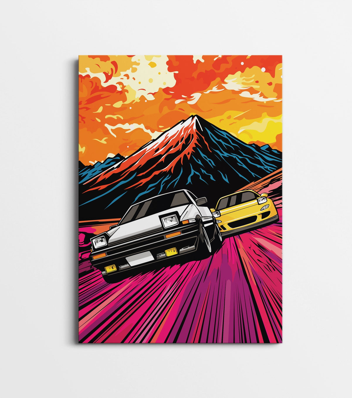 JDM Drift Car Poster | Retro Japanese Street Racing Wall Art Print Lazywalls