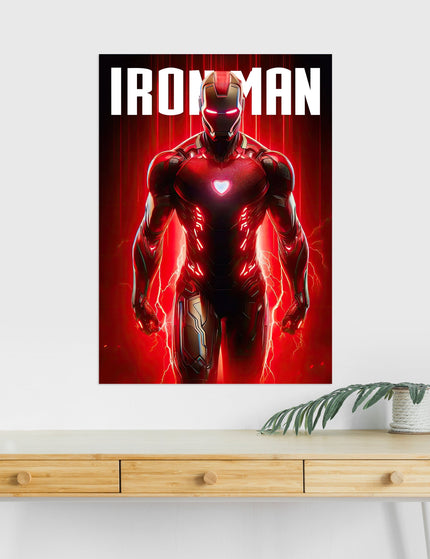 Iron Man Suit Poster | Marvel Wall Art | Arc Reactor Superhero Decor Lazywalls