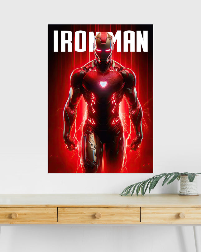 Iron Man Suit Poster | Marvel Wall Art | Arc Reactor Superhero Decor Lazywalls