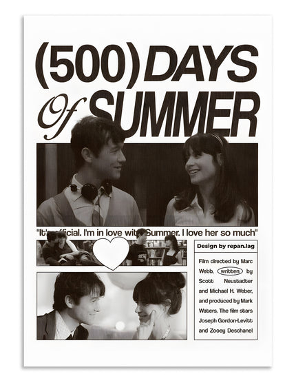 500 Days of Summer Romance Wall Art Lazywalls
