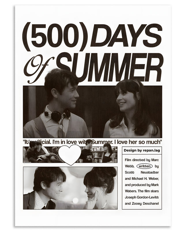 500 Days of Summer Romance Wall Art Lazywalls