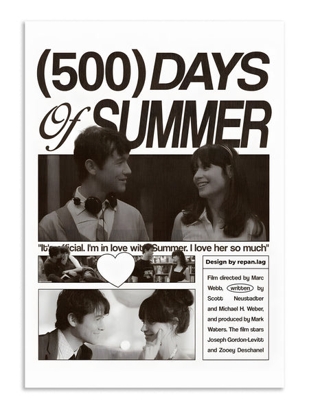 500 Days of Summer Romance Wall Art Lazywalls