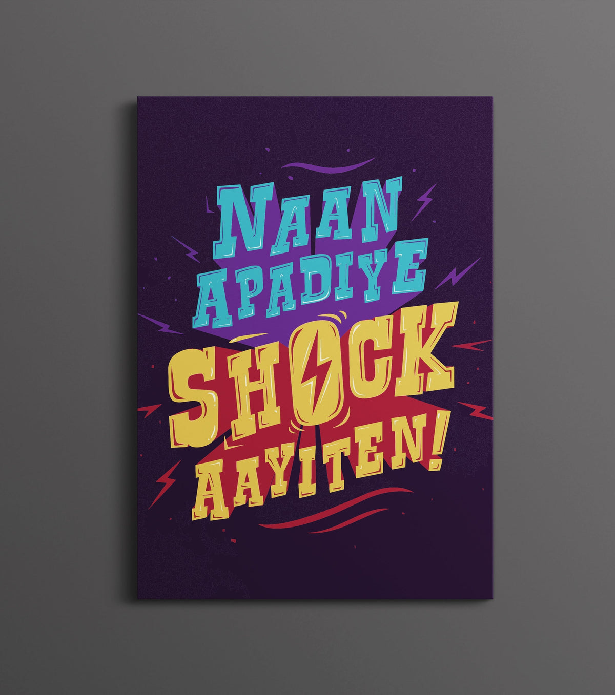 Naan Apdiye Shock Aayiten Meme Poster | Funny Tamil Meme Wall Art Lazywalls