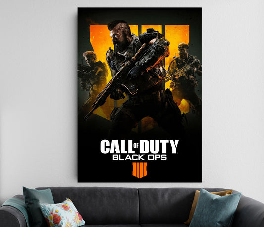Call of Duty Black Ops 4 Poster | Action Gaming Wall Art Decor Lazywalls