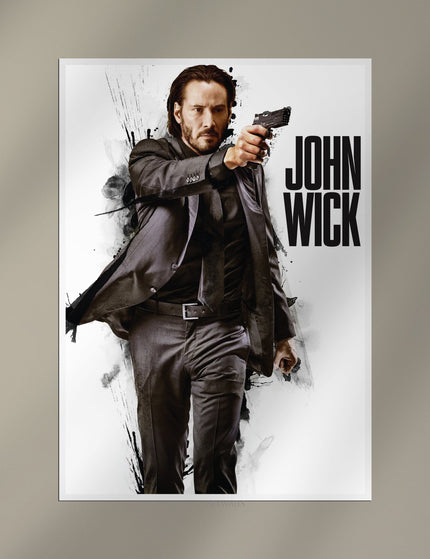 John Wick Action Poster | Modern Movie Wall Art Print Lazywalls
