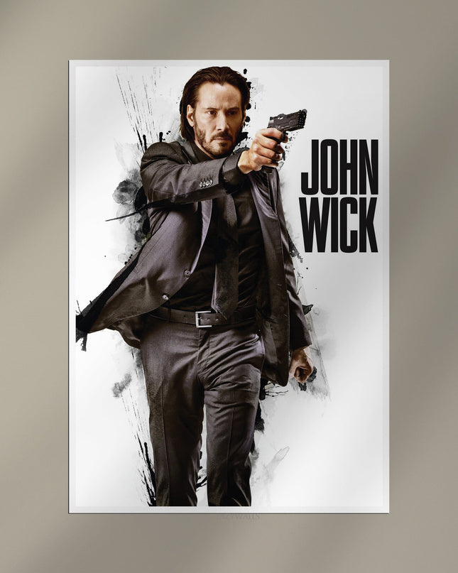 John Wick Action Poster | Modern Movie Wall Art Print Lazywalls