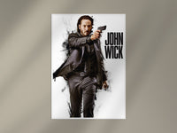 John Wick Action Poster | Modern Movie Wall Art Print Lazywalls