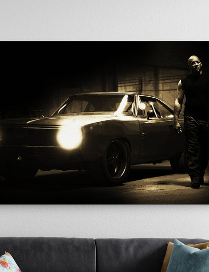 Fast and Furious Poster | Dominic Toretto Wall Art | Muscle Car Movie Poster Lazywalls