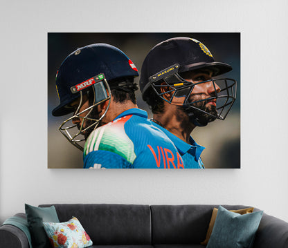 Virat Kohli & Rohit Sharma Poster | Team India Cricket Wall Art Lazywalls