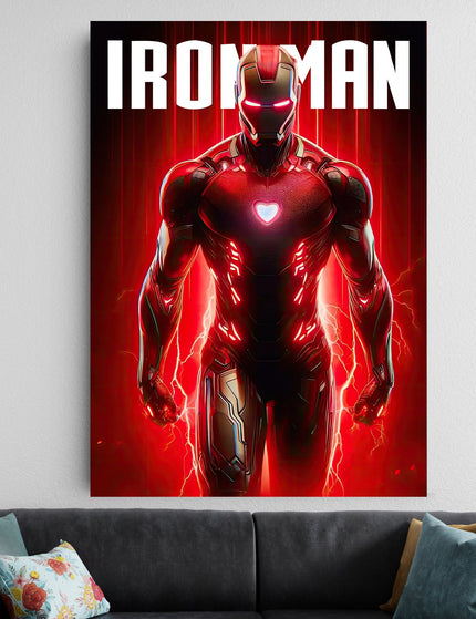 Iron Man Suit Poster | Marvel Wall Art | Arc Reactor Superhero Decor Lazywalls