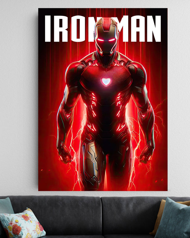 Iron Man Suit Poster | Marvel Wall Art | Arc Reactor Superhero Decor Lazywalls