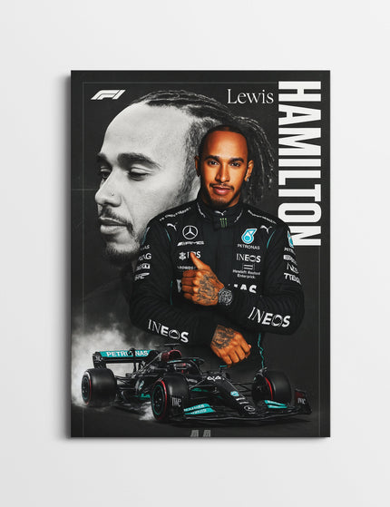 Lewis Hamilton Modern Edition Poster | Formula 1 Champion Wall Art Lazywalls