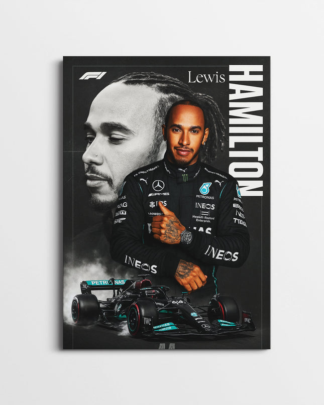Lewis Hamilton Modern Edition Poster | Formula 1 Champion Wall Art Lazywalls