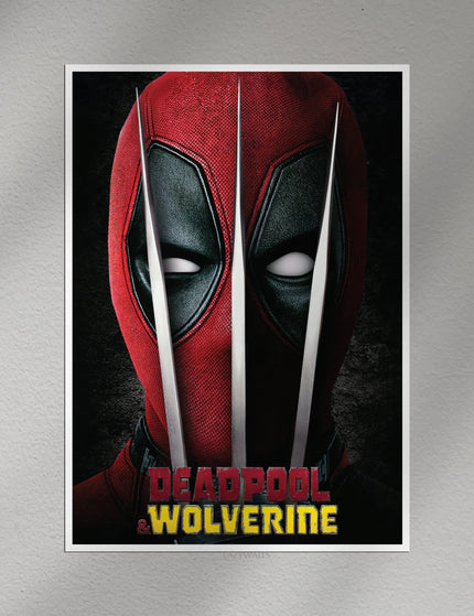 Deadpool & Wolverine Mask Poster | Marvel Superhero Wall Art Lazywalls