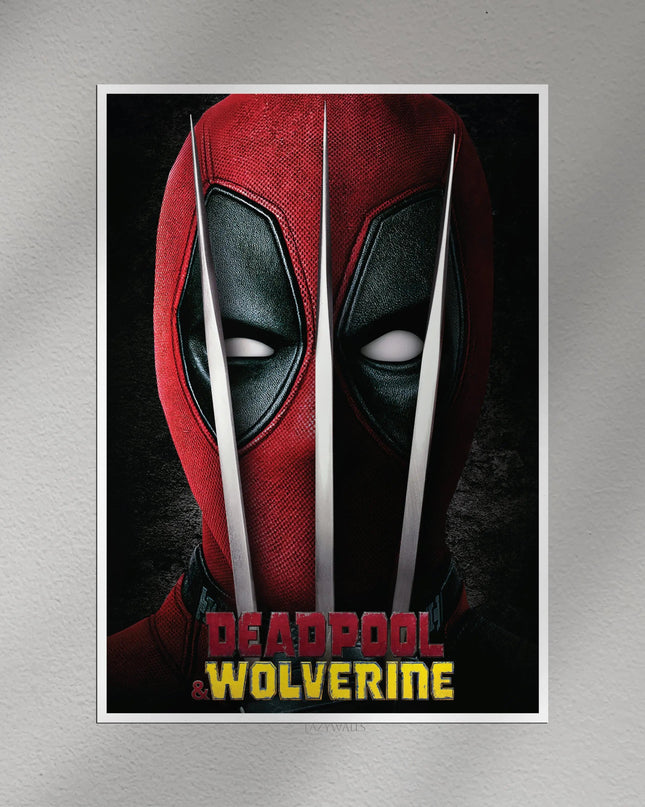 Deadpool & Wolverine Mask Poster | Marvel Superhero Wall Art Lazywalls