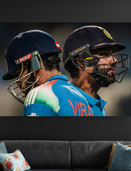 Virat Kohli & Rohit Sharma Poster | Team India Cricket Wall Art Lazywalls
