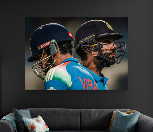 Virat Kohli & Rohit Sharma Poster | Team India Cricket Wall Art Lazywalls